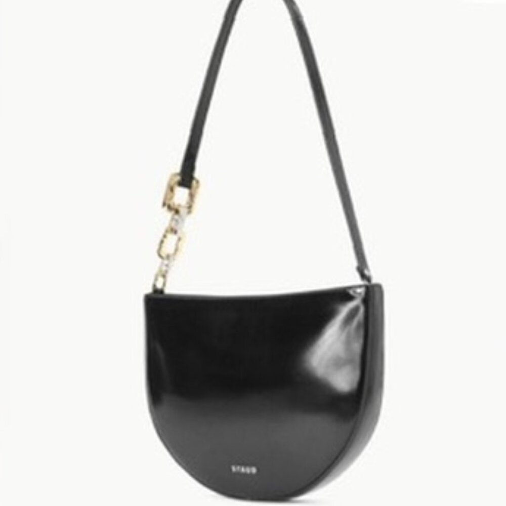NWT STAUD Colt Shoulder Bag - Black Polished